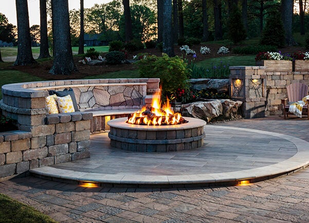 Installing Our Own Diy Stone Fire Pit, Fire Pit Patio Block Project Kit