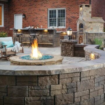 Designing A Patio Around Fire Pit, 5 Foot Fire Pit Ring